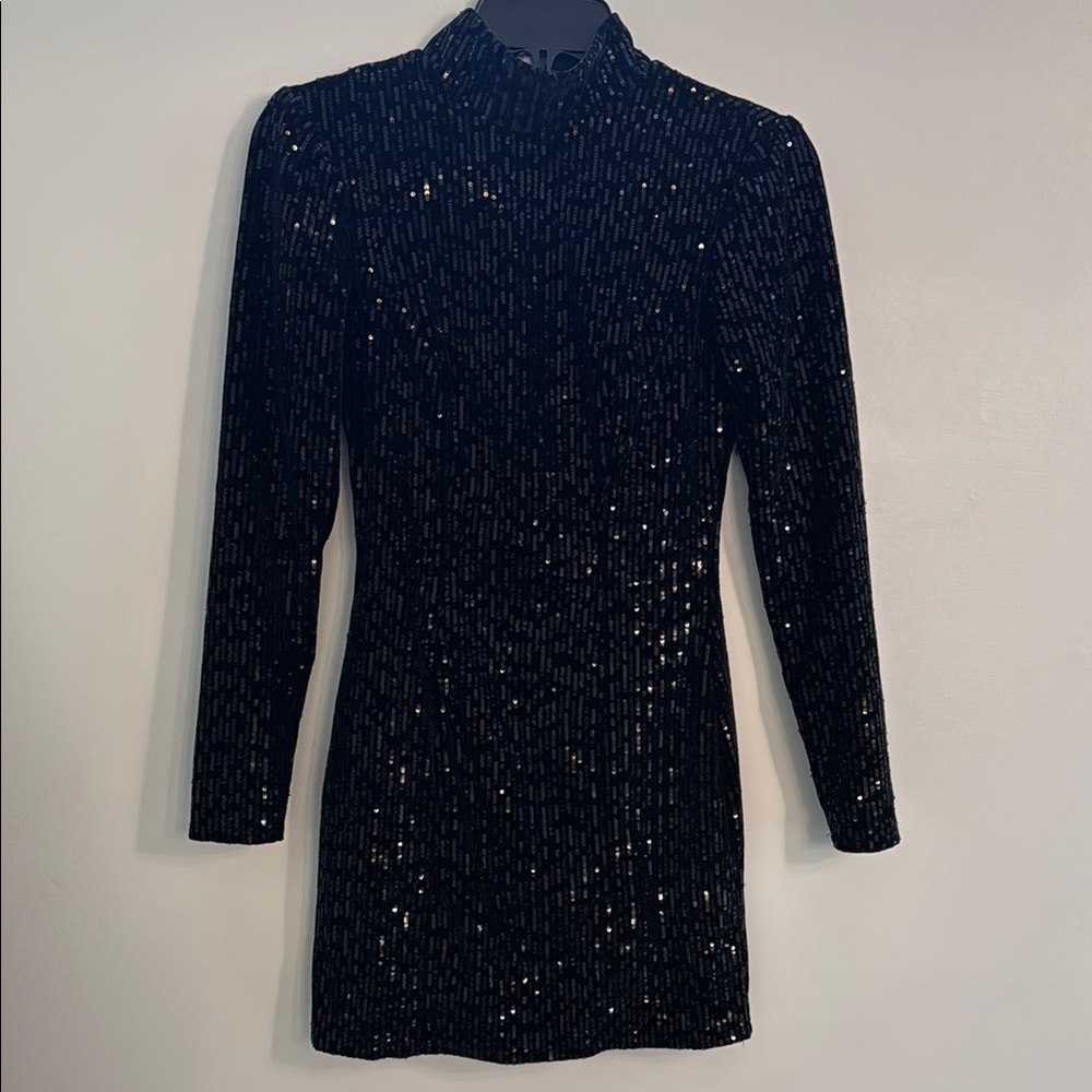 Elegant Black Sequin Dress
